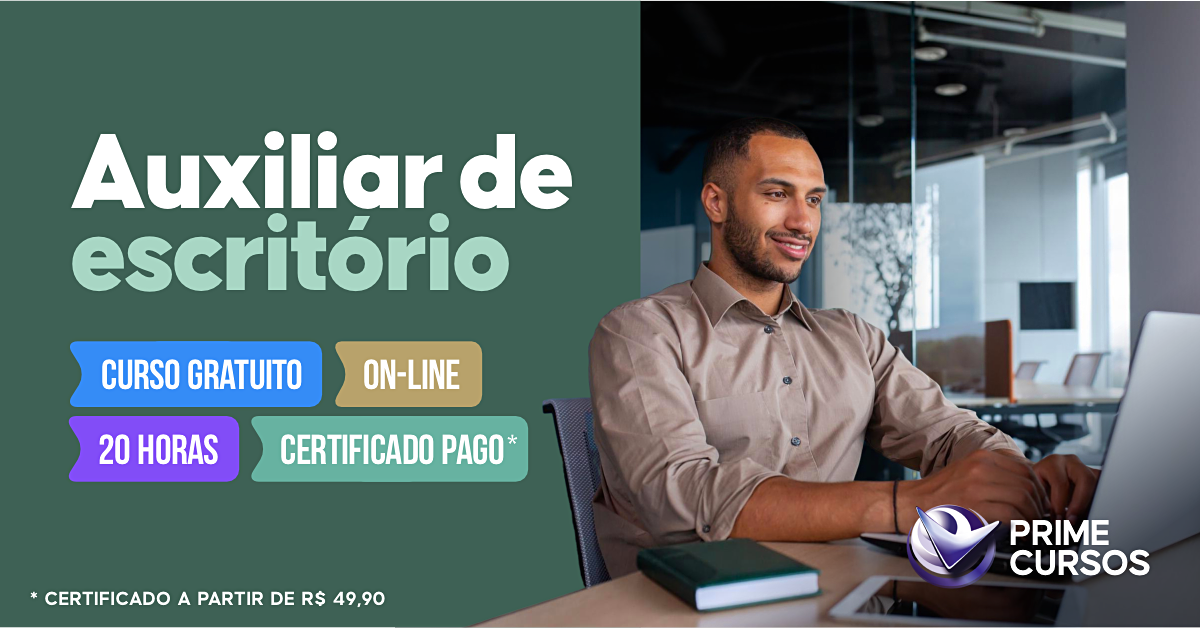 Curso Grátis de Auxiliar de Escritório Curso de Auxiliar de Escritório