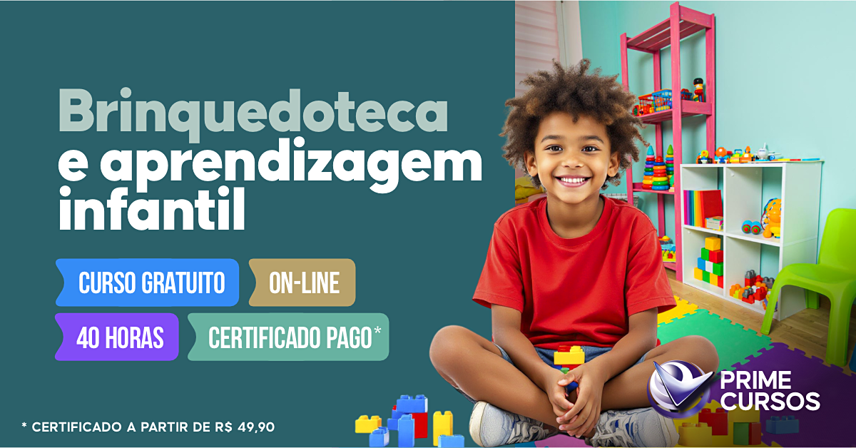 Curso grátis de brinquedoteca e aprendizagem infantil Curso grátis de brinquedoteca e aprendizagem infantil