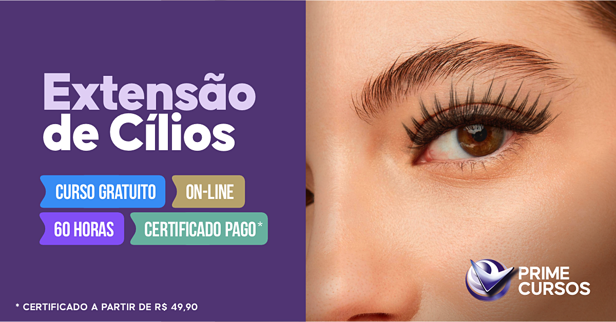 Curso de Extens&atilde;o de C&iacute;lios