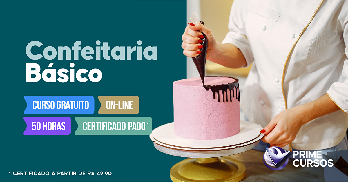 Curso Grátis de Confeitaria Básico Curso de Confeitaria Básico
