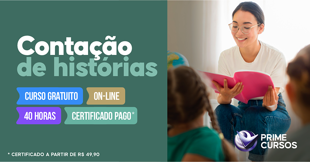 Curso gr&aacute;tis de Conta&ccedil;&atilde;o de Hist&oacute;rias