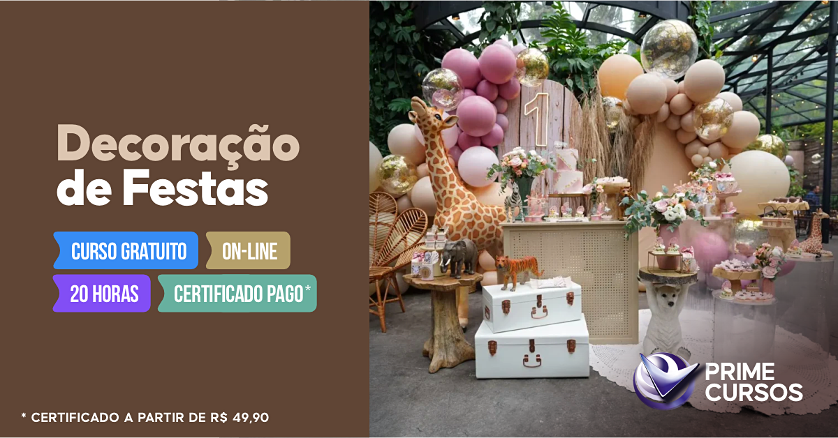 Curso de Decora&ccedil;&atilde;o de Festas