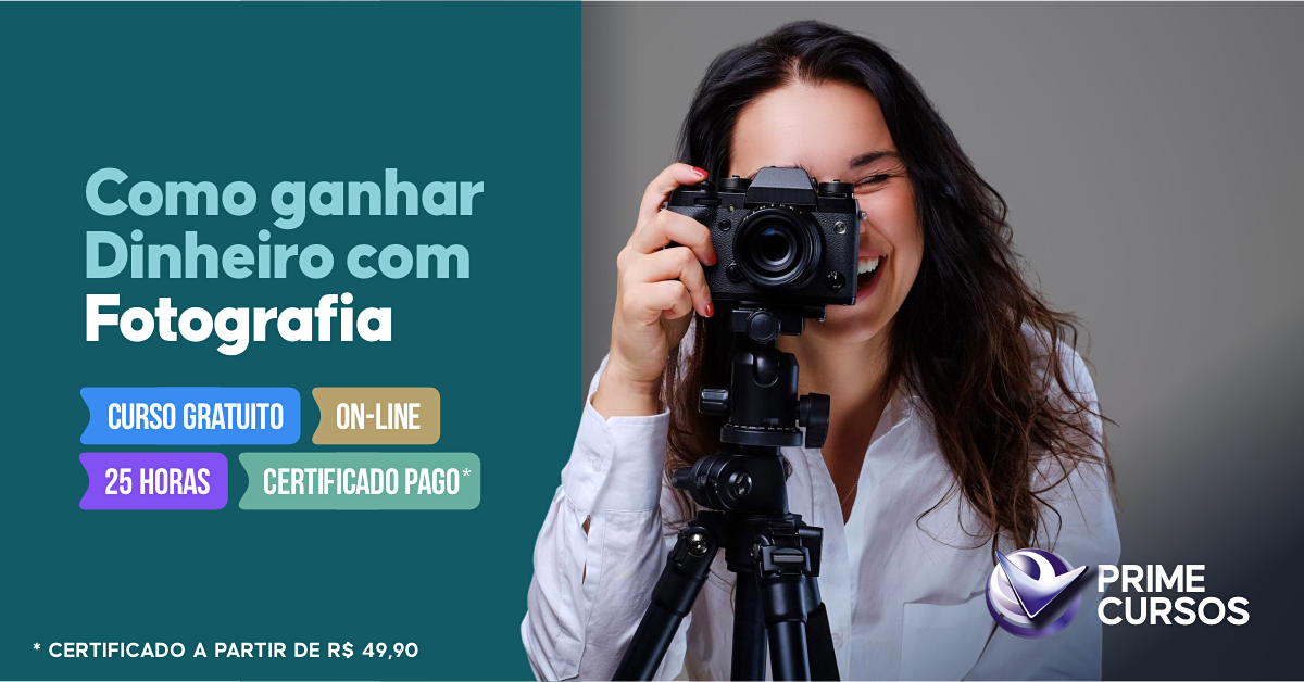 Curso grátis de Como Ganhar Dinheiro com Fotografia Curso de Como Ganhar Dinheiro com Fotografia
