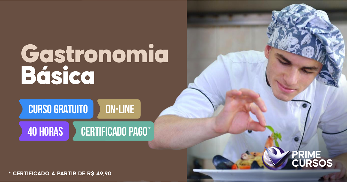 Curso Grátis de Gastronomia Básica Curso de Gastronomia Básica