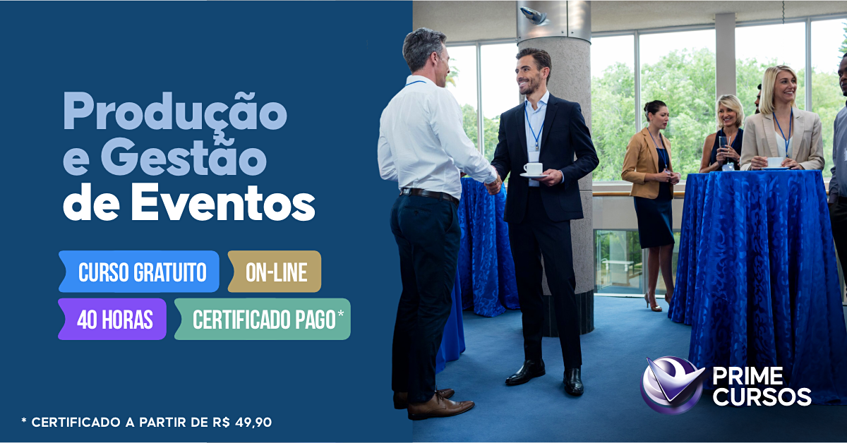 Curso de Produ&ccedil;&atilde;o e Gest&atilde;o de Eventos