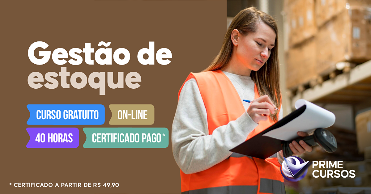 Curso Grátis de Gestão de Estoques Curso de Gestão de Estoques