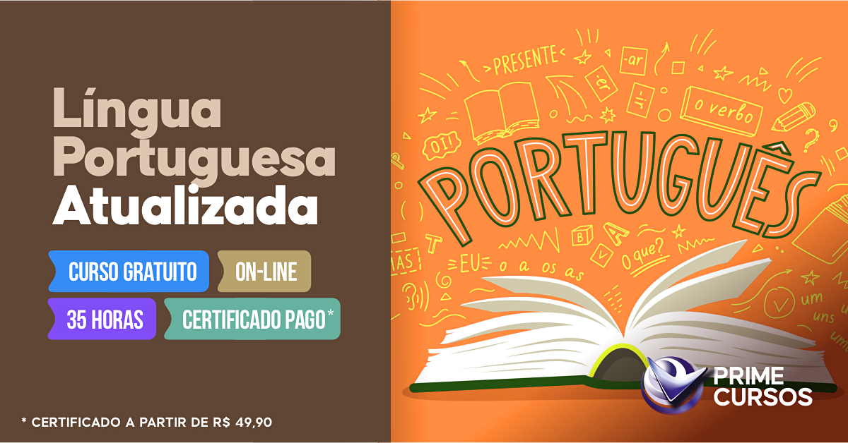 Curso de l&iacute;ngua portuguesa atualizada