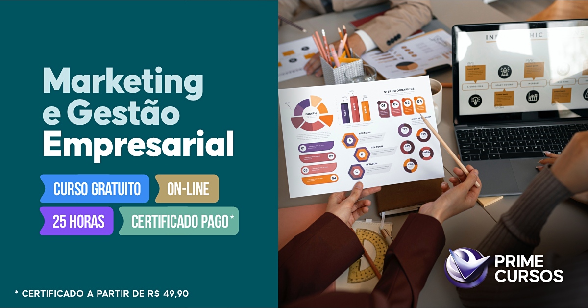 Curso de Marketing e Gest&atilde;o Empresarial