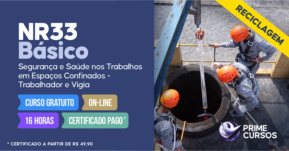 Curso da norma NR 33 B&aacute;sico