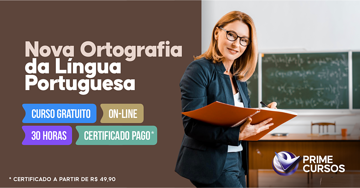 Curso da Nova Ortografia da L&iacute;ngua Portuguesa
