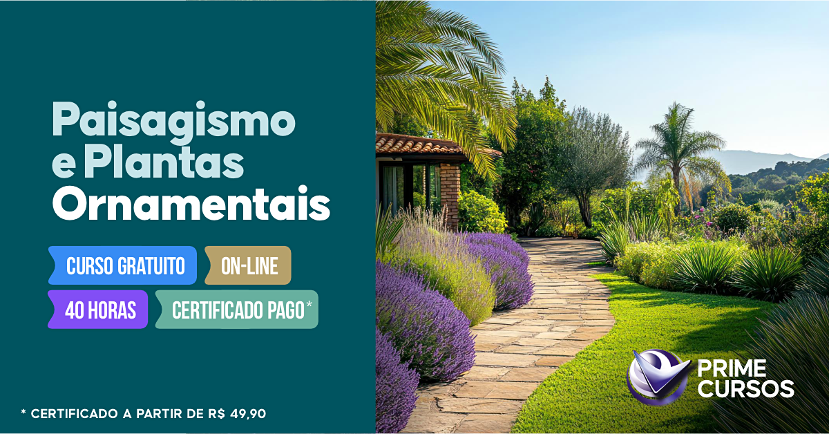 Curso Grátis de Paisagismo e Plantas Ornamentais Curso de Paisagismo e Plantas Ornamentais