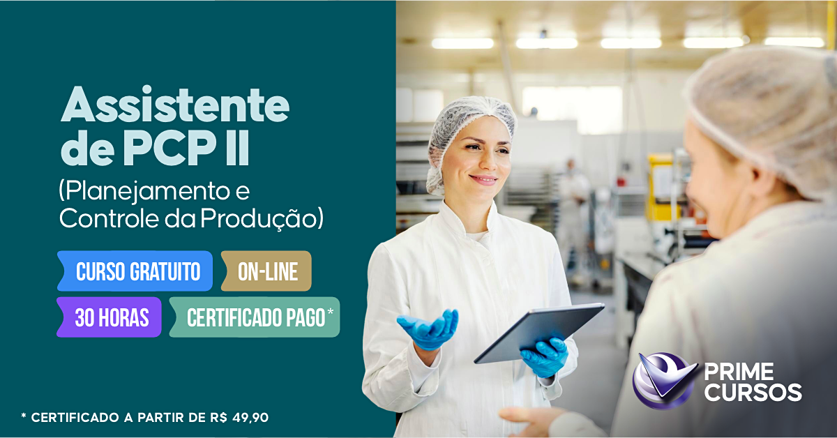 Curso de Assistente de PCP II (Planejamento e Controle da Produ&ccedil;&atilde;o)