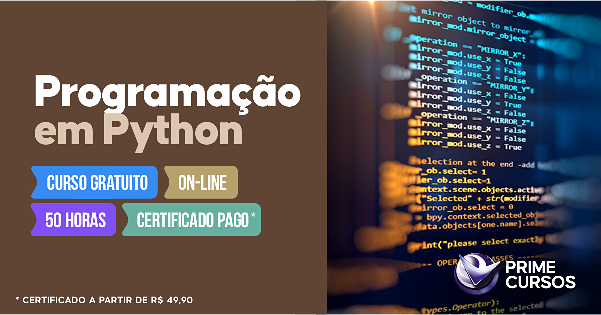 Curso de Programa&ccedil;&atilde;o em Python B&aacute;sico 