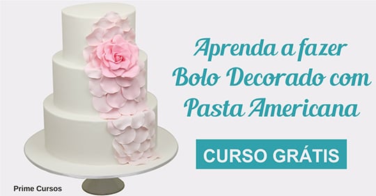 Curso gr&aacute;tis de Bolo Decorado com Pasta Americana