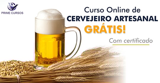 Curso Gr&aacute;tis de Cervejeiro Artesanal