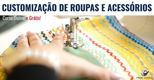 Curso Gr&aacute;tis de Customiza&ccedil;&atilde;o de Roupas e Acess&oacute;rios